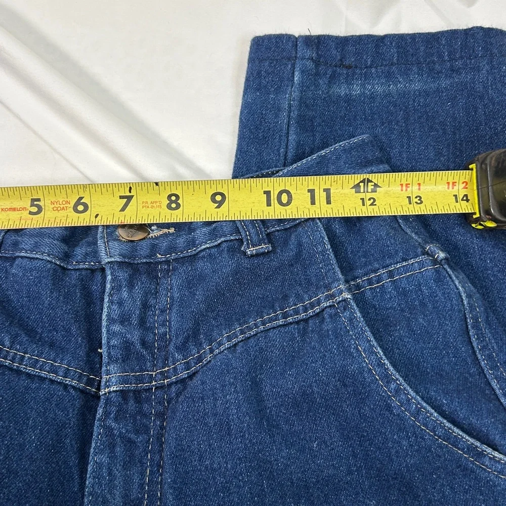 Vintage Bonjour Blue Denim High‎ Waisted Mom Jeans 26 inch waist Size 10 slouchy